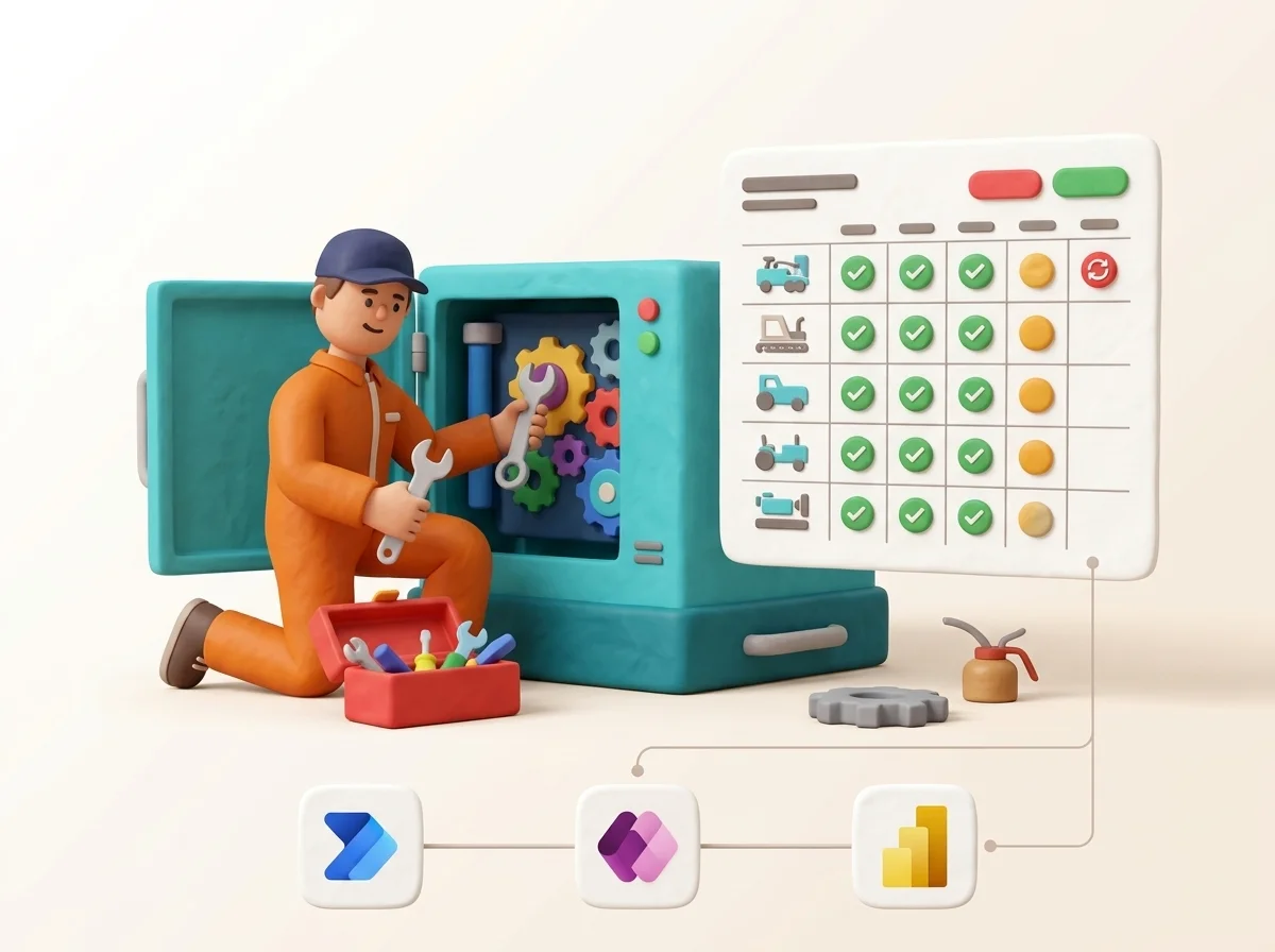 Échéancier de maintenance préventive par équipement, interventions récurrentes planifiées